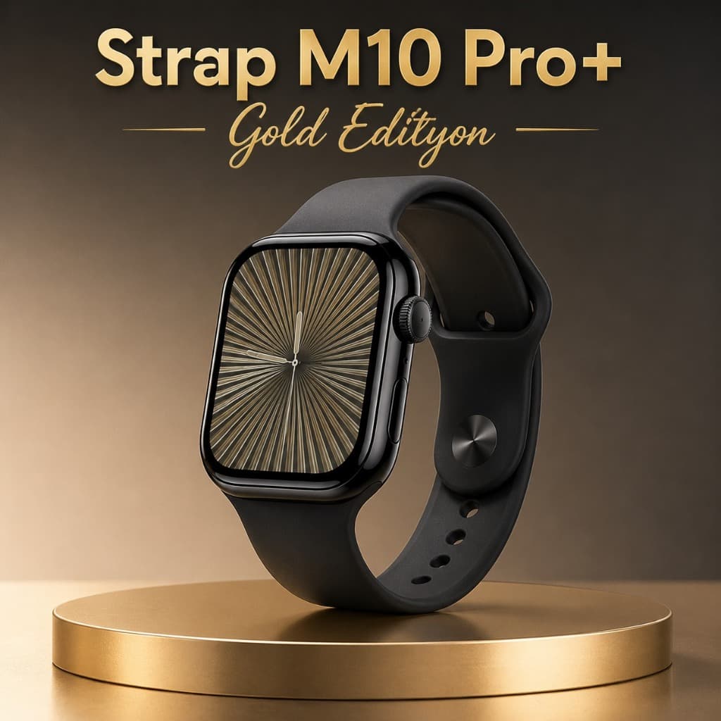 Relógio Smartwach Inteligente M10 Pro+ 3 Pulseiras Gold Edityon Cor Preto