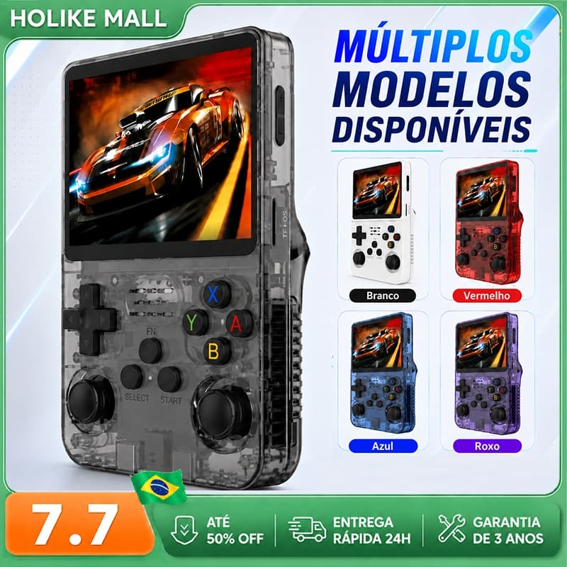 R36HD Portable Console + 15,000 Games Video Game 64g Linux 3.5-Inch IPS Screen Ready for Delivery
