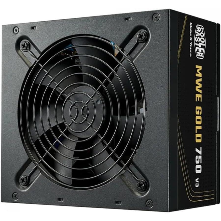 FONTE COOLER MASTER ATX 3.1 750W MWE GOLD 750 V3 PFC ATIVO 80 PLUS GOLD COM CABO DE FORCA GARANTIA 5 ANOS