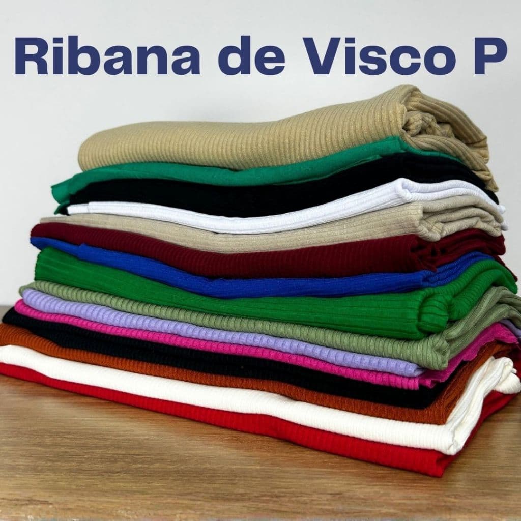 Retalhos Ribana Canelada Viscose P Cores Sortidas Peças grandes para Blusas e Vestidos Pedaços até 80cm