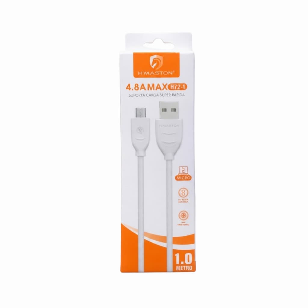 Cabo H'maston HM Micro Micro USB Transferencia de Dados e Carga Simultanea
