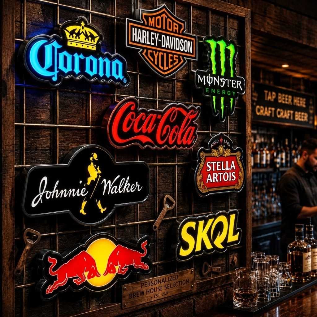 LUMINOSO  PREMIUM DECOTATIVOS DE PAREDE ALTO BRILHO A PROVA DE CHUVA 56X28 BAR PUB BUTECO PIZZARIA