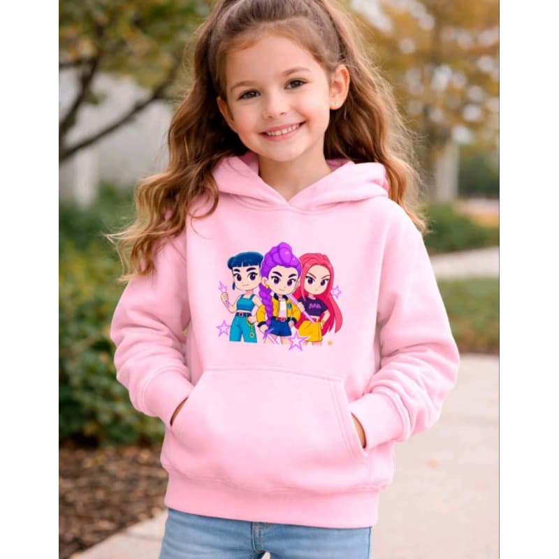 GUERREIRAS DO K-POP HUNTRIX MOLETOM CANGURU COM CAPUZ E BOLSO BLUSA DE FRIO