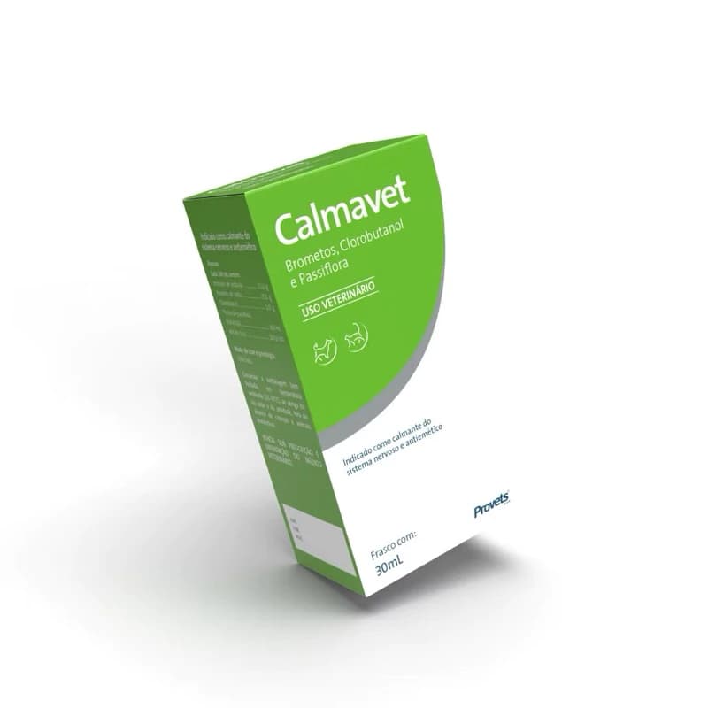 Calmante Natural Calmavet 30ml - Tranquilizante e Anticonvulsivante para Cães e Gatos