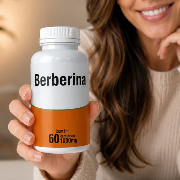 Berberina 1000mg 60 Cápsulas | Suplemento Alimentar para Uso Diário