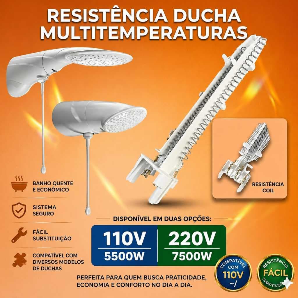 RESISTÊNCIA ADVANCED TOP JET MULTITEMPERATURAS LORENZETTI 110V(5500W) / 220V(7500W)