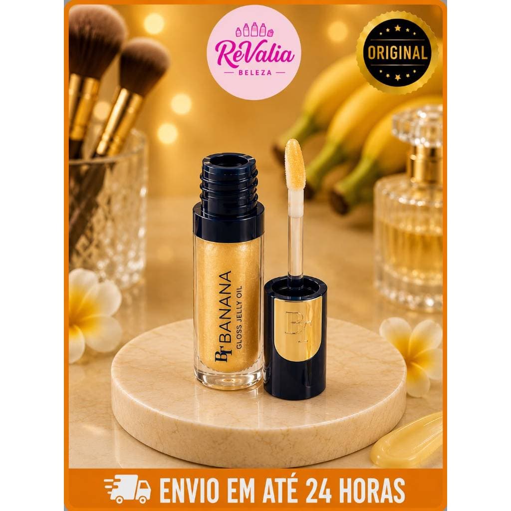Gloss Jelly Oil Banana Bruna Tavares BT Hidratante Labial Brilho Intenso Original