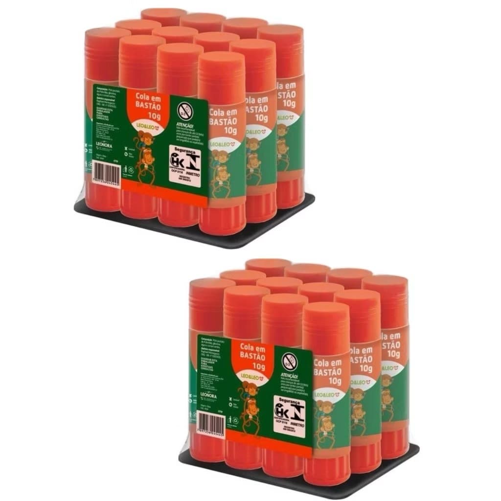 Kit 24 colas em Bastão Escolar 10g - Escritorio Artesanato Leo&Leo