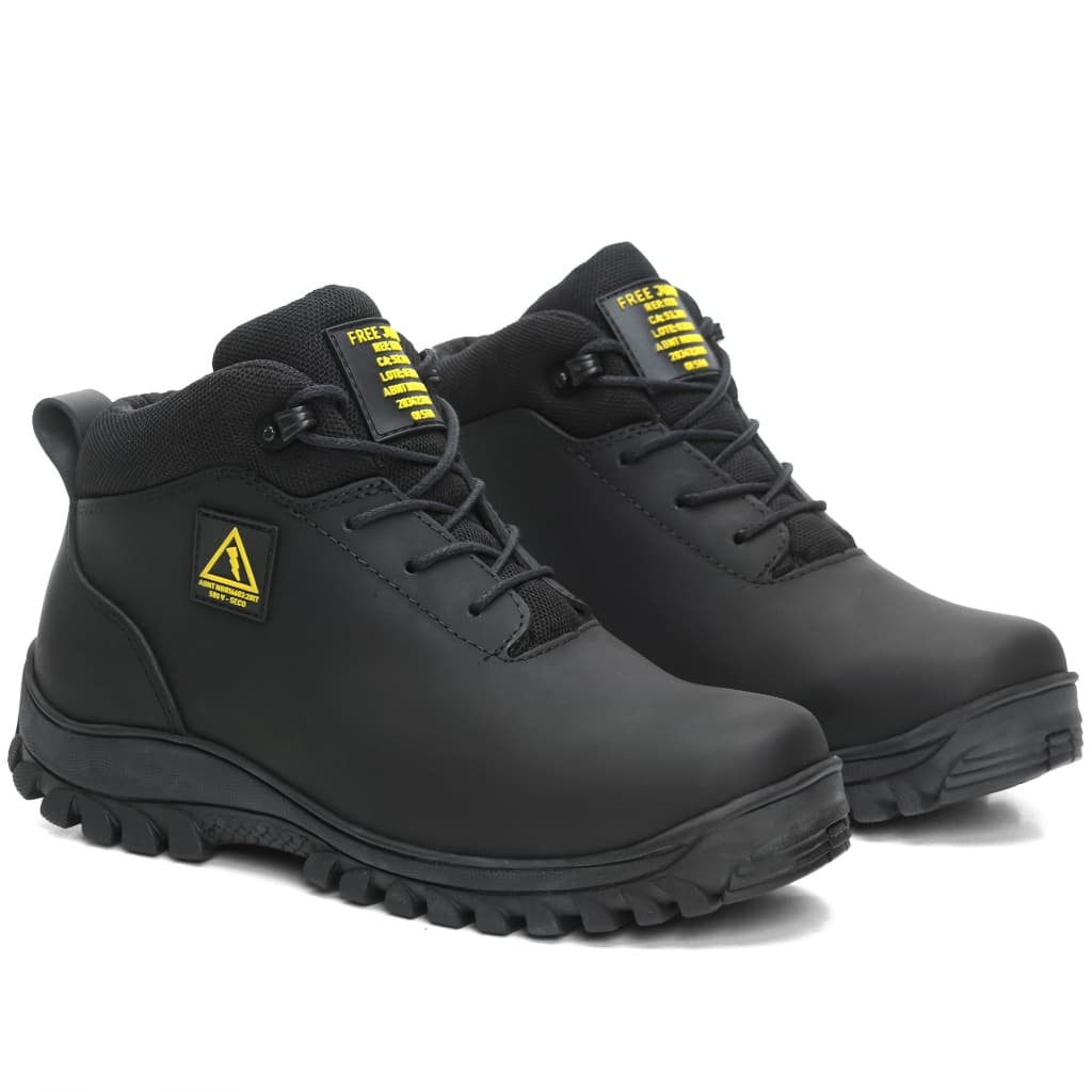 Bota Coturno Para Eletricista Segurança 500v Antiderrapante Nr10 EPI C A Botina Palmilha Gel