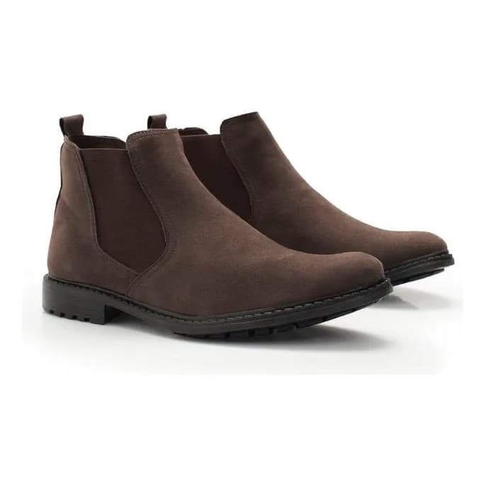 Butina De Couro Camurça Bota Masculina / Feminina Num Do 37 Ao 44 Cor Café ou Preto