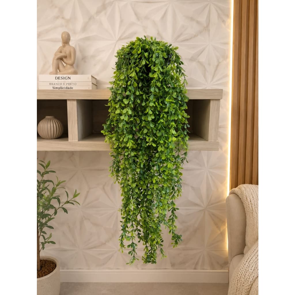 Arranjo Com Flores Pendentes Artificiais +Vaso Decoração Home Luxo