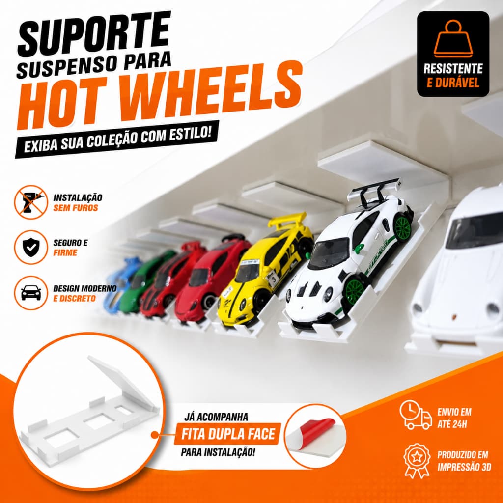 Suporte Pendurador Expositor Suspenso para Miniaturas Hotwheels Matchbox