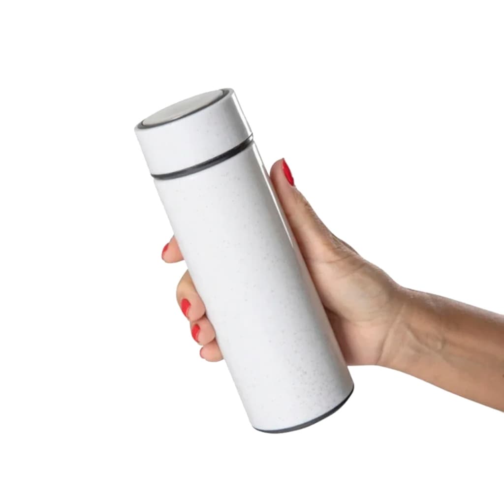 Squeeze de Vidro 400ml Personalizada Ecoline Tampa Rosca Garrafa Reutilizável Academia Escola Trabalho Presente