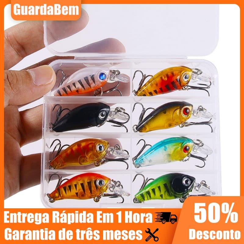 Isca Artificial Crankbait Mini (4,5 cm, 3,5 g) – Nado Realista e Alto Desempenho – Cores Variadas