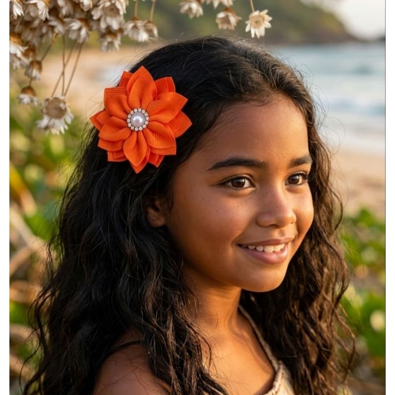 Flor Moana | Laço Moana | Faixinha bebê Moana