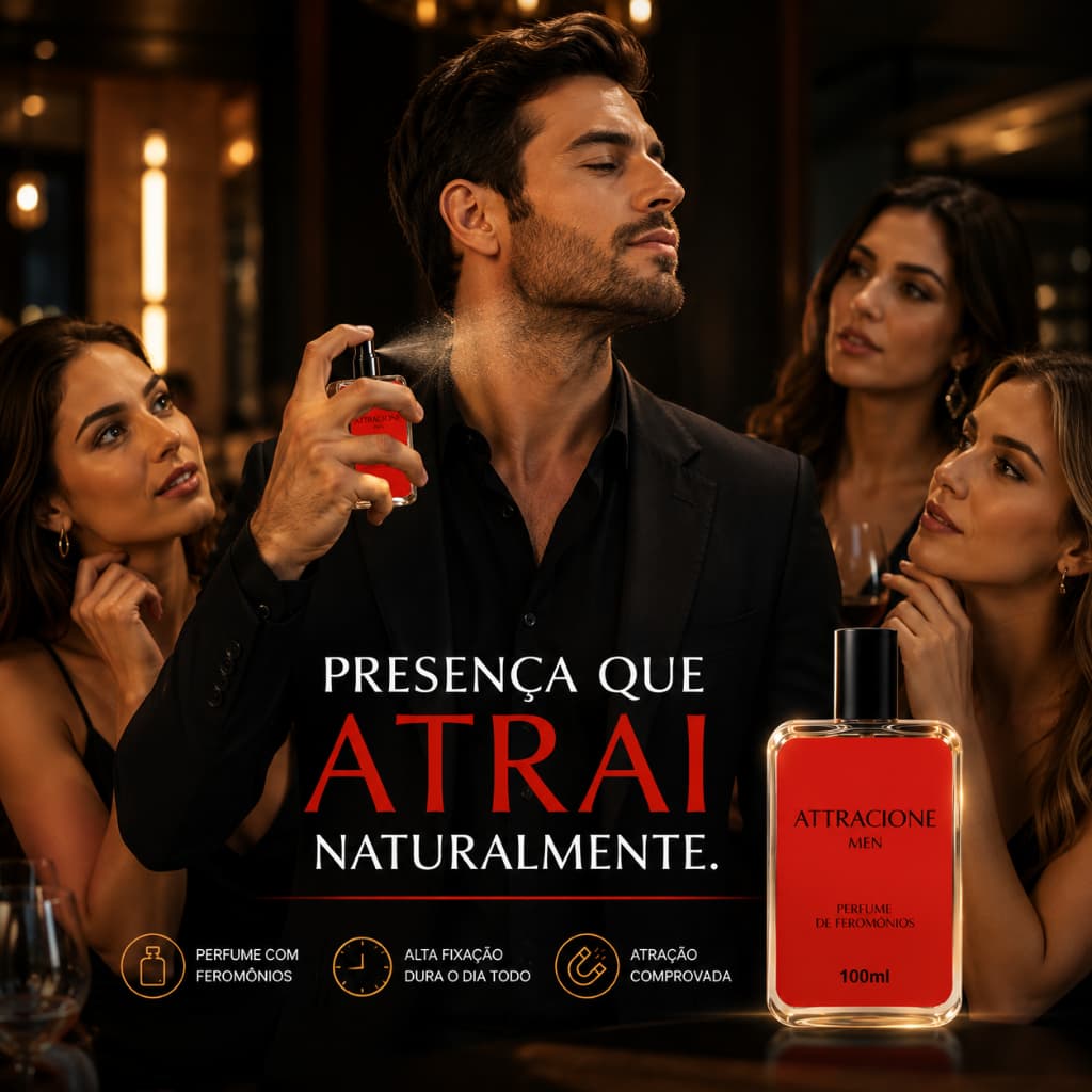 Perfume Masculino Atracione Men 100ml Com Feromônios Ativados - Envio Imediato Com NFe