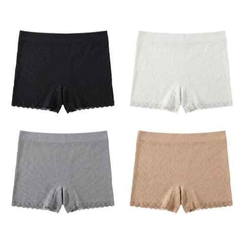 Kit 4 shorts calcinhas femininos algodão ventilação elevada secagem rápida para clima quente e gestantes