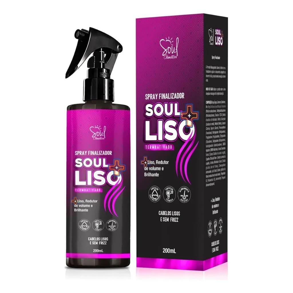Spray Finalizador Soul + Liso Brilhoso Sem Frizz 200ml