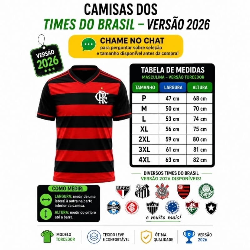 Times 2026. Consulte disponibilidade!