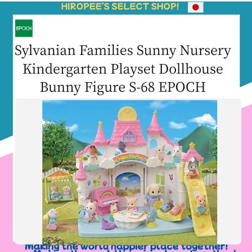 Sylvanian Families Sunny Nursery Kindergarten Playset Dollhouse Bunny Figure S-68 EPOCH
