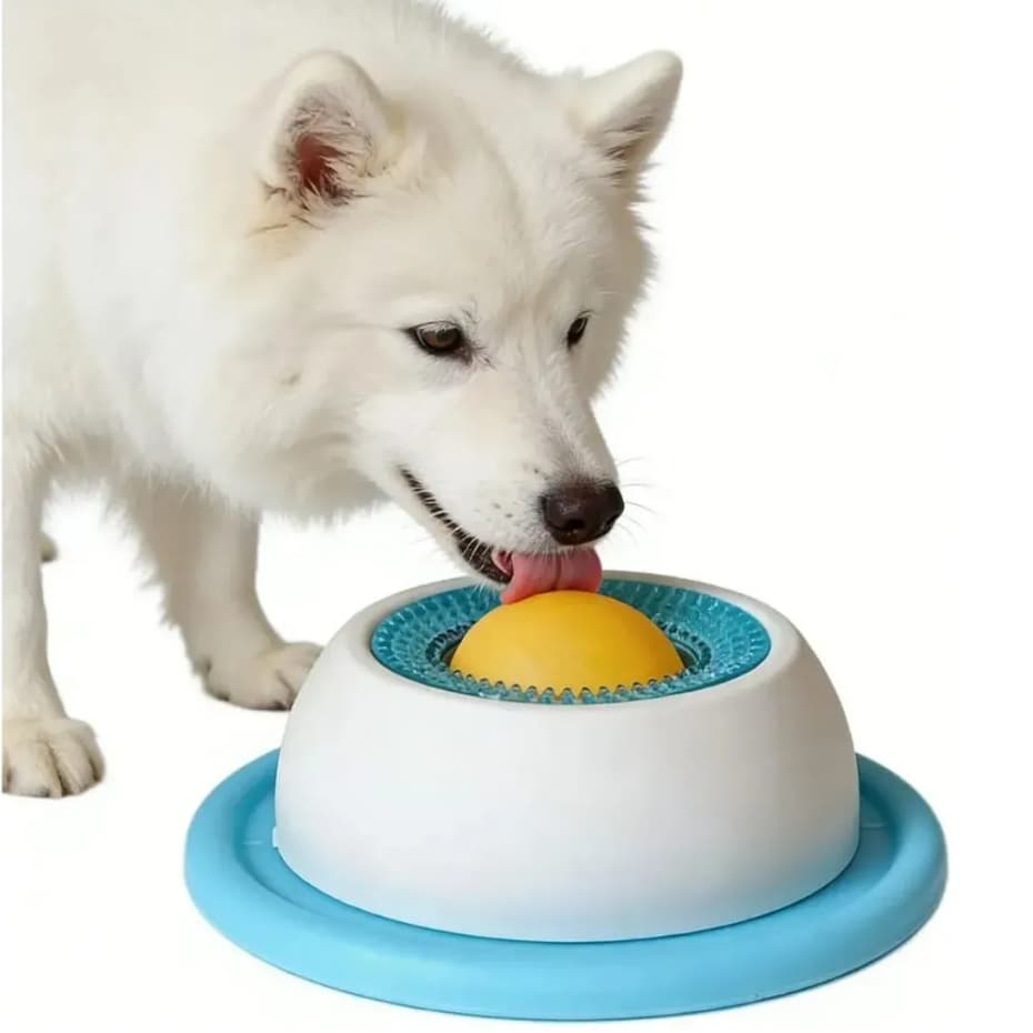 Tapete Lamber Cães e Gatos, Alimentador Lento, Prato Iogurte, Dispensador Interativo, Tigela Lanche