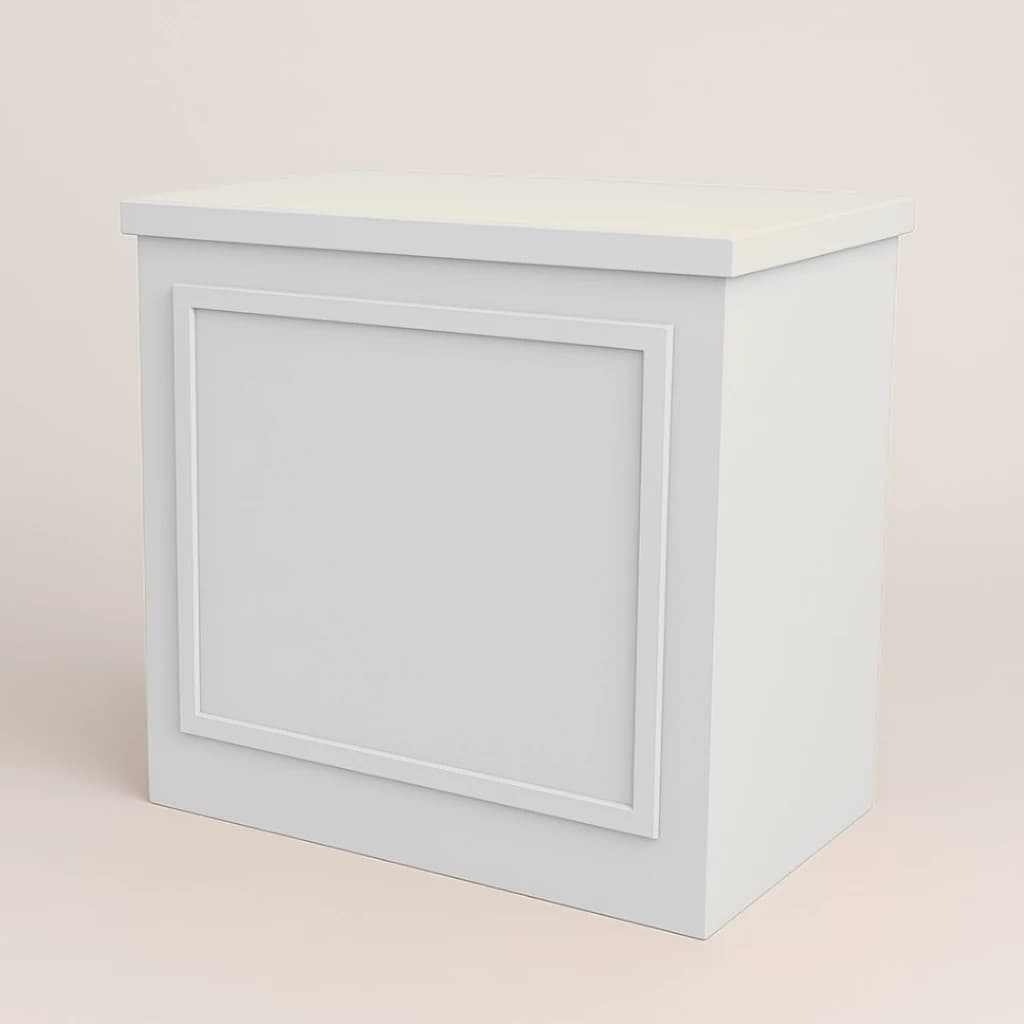 Cômoda Fake MDF Branca Ripado ou Boiserie Decoração Festa Provençal Luxo