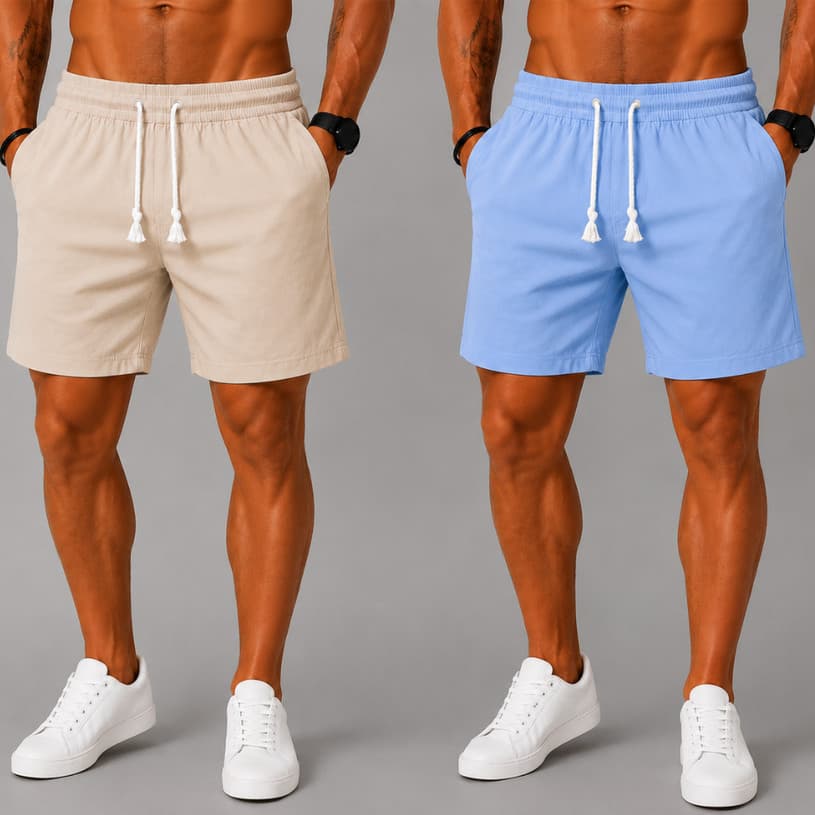 Kit 2 Shorts Bermudas Masculinas Mauricinho Casual Premium Praia Piscina Verão Confortável