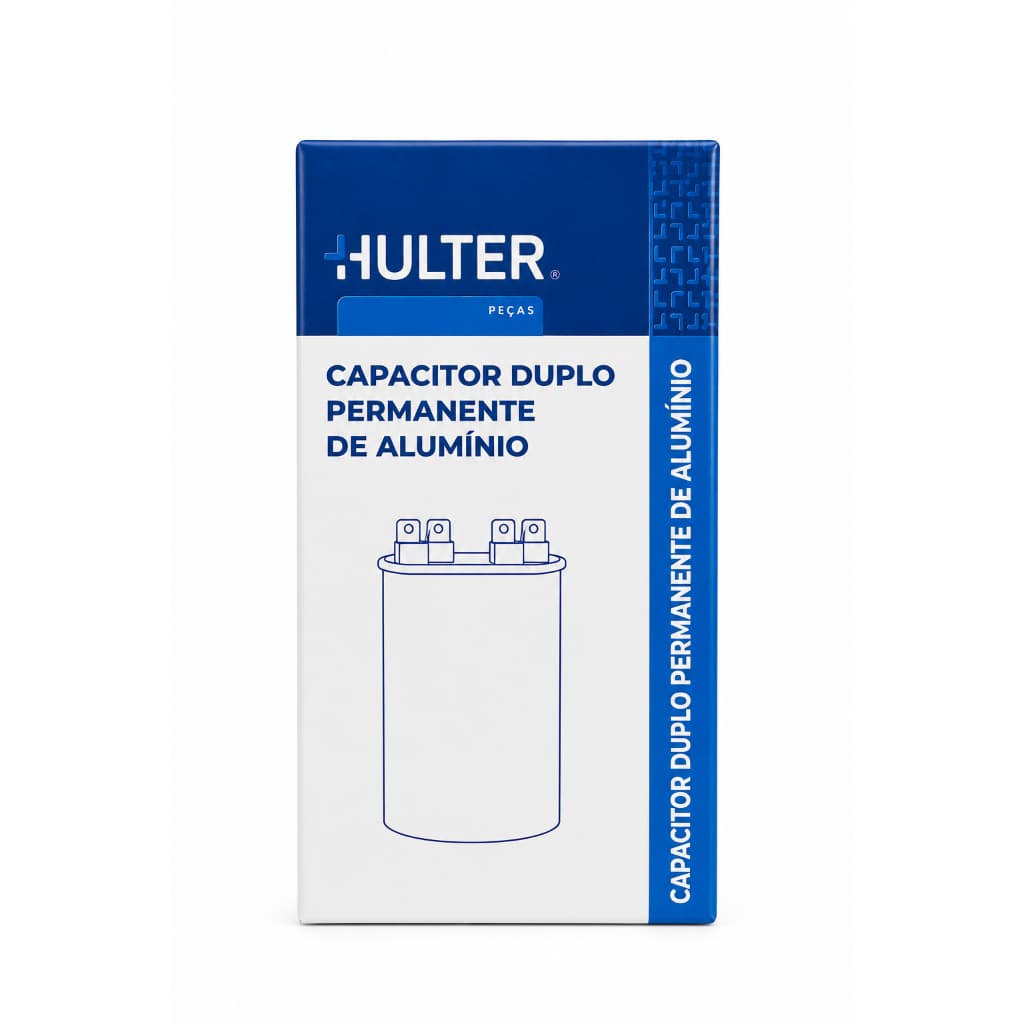 Capacitor Duplo Permanente de Alumínio 20+3µF Hulter com Terminal