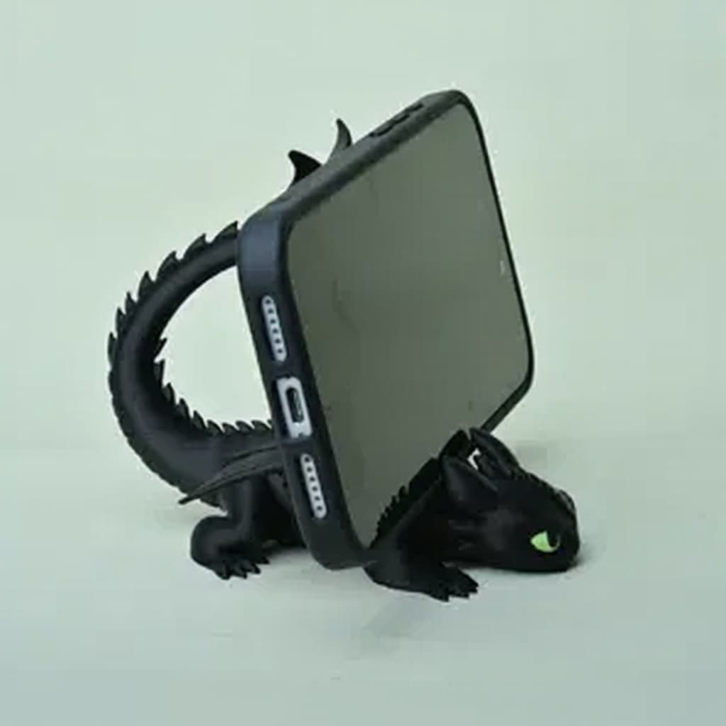 Suporte de Celular Dragão Banguela Fúria da Noite para Android e iPhone Fãs Geek de Como Treinar seu Dragão Decorativo