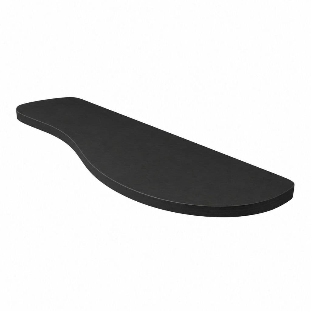 Prateleira Orgânica De Parede Mdf Preto 20x80cm