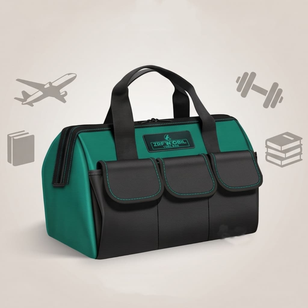 Bolsa Organizadora Multiuso Grande com Compartimentos Bolsa de Armazenamento Portátil para Casa Carro e Viagem