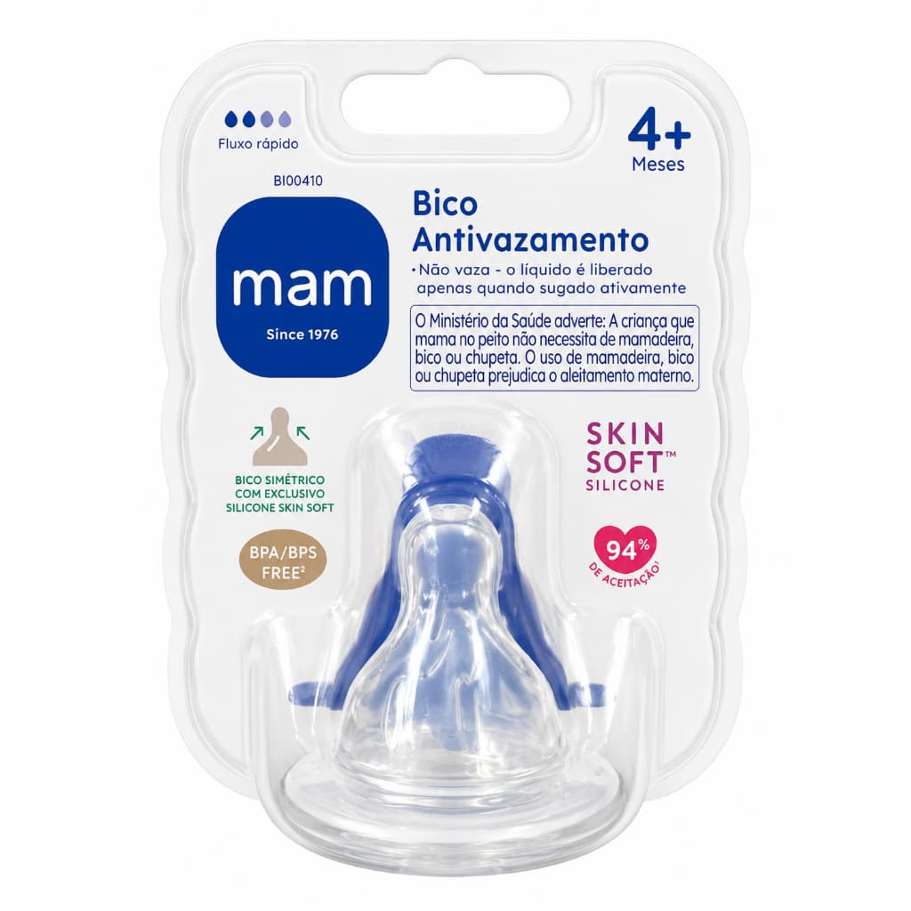 Bico De Reposição Para Mamadeira Mam Silicone Antivazamento