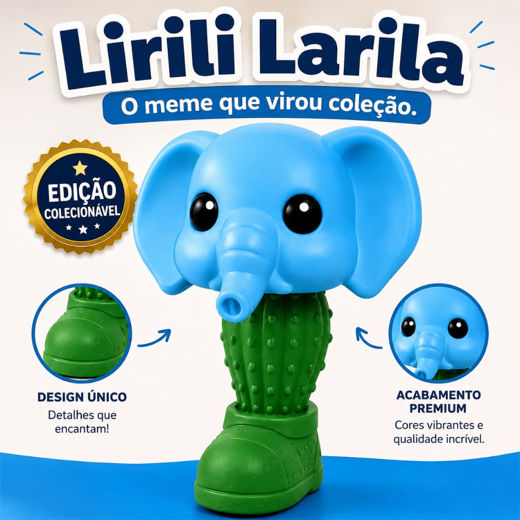 Boneco Brainrot Lirili Larila Colecionavel Personagem Brinquedo Figura Decorativa Decoração  Meme