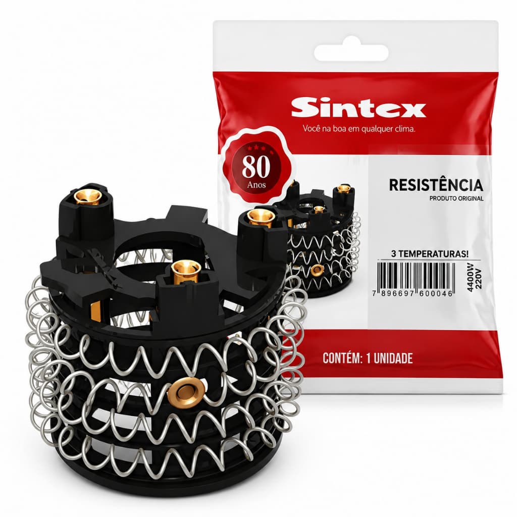 Resistência Elétrica Para Ducha E Torneira Sintex R244 220V 4400W 3 Temperaturas Peça Original