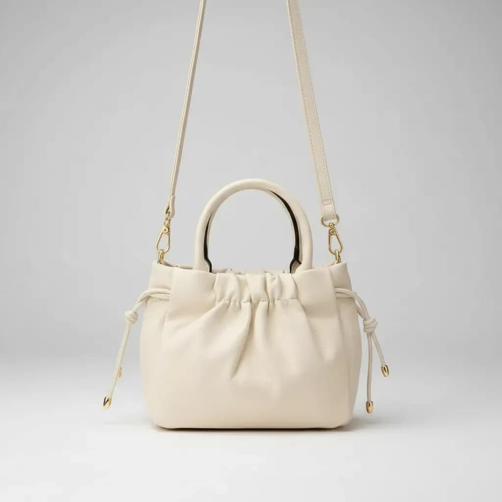 Bolsa Feminina Branca Off White Elegante Tiracolo Pequena Compacta Alta Qualidade
