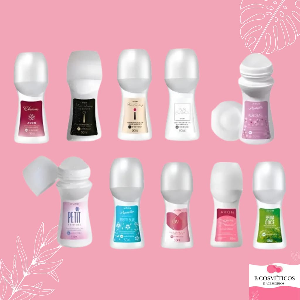 Kit 3 desodorantes Roll-On femininos SORTIDOS avon