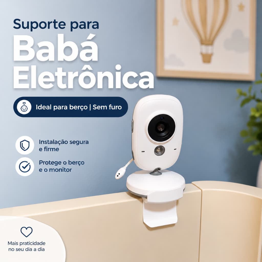 Suporte de Babá Eletrônica Para Berço Universal Flexível Câmera Monitor Bebê VB603 Resistente Baby Monitor