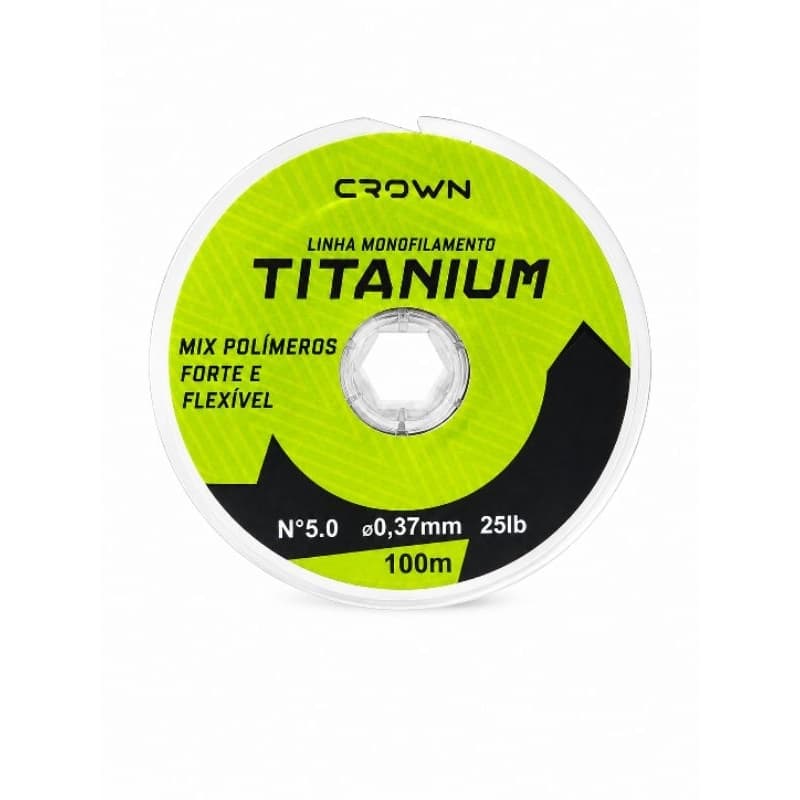 Linha Monofilamento Crown Titanium 100m | Alta Resistência Pesca Esportiva