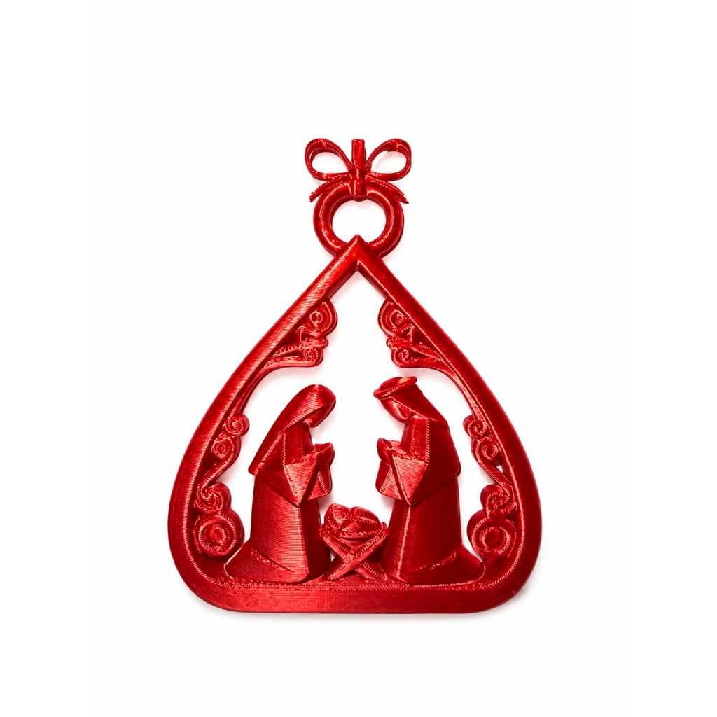 Enfeite de Natal Sagrada Família para Árvore | Presépio em Impressão 3D