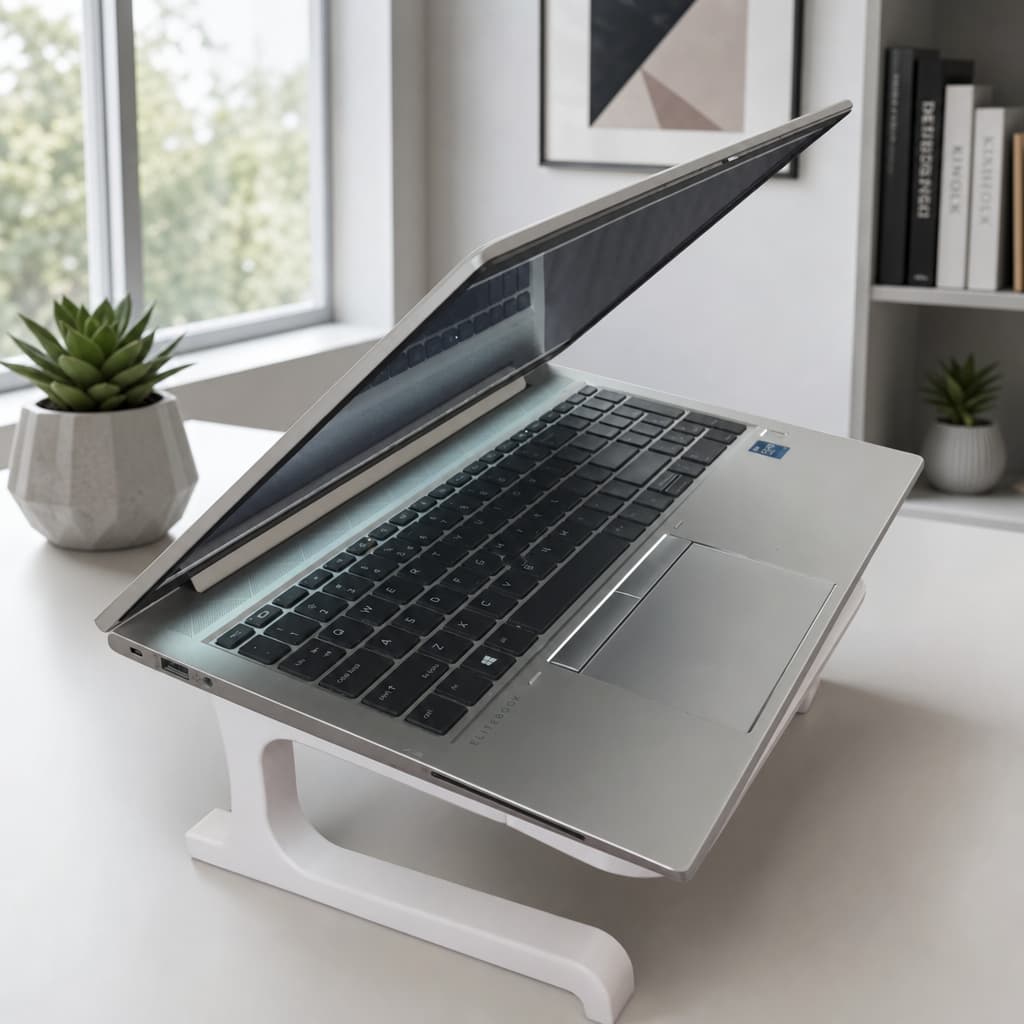 Suporte para Notebook com Espaço para Teclado Embaixo — Base Ergonômica para Laptop Elevado e Teclado Embaixo