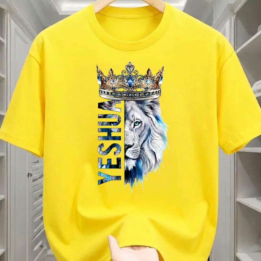 Camiseta Unissex Estampa YESHUA Blusa 100% Algodao Malha Premium Camisa Importada Do P ao GG Envio Imediato