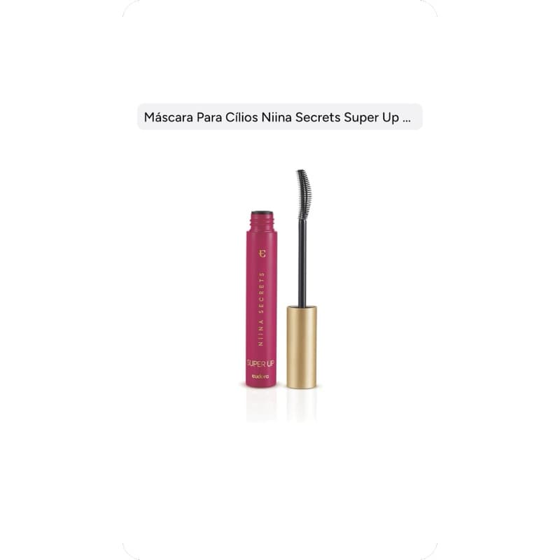 Máscara de Cílios Eudora Niina Secrets Super Up 8g com Volume Intenso e Alongamento
