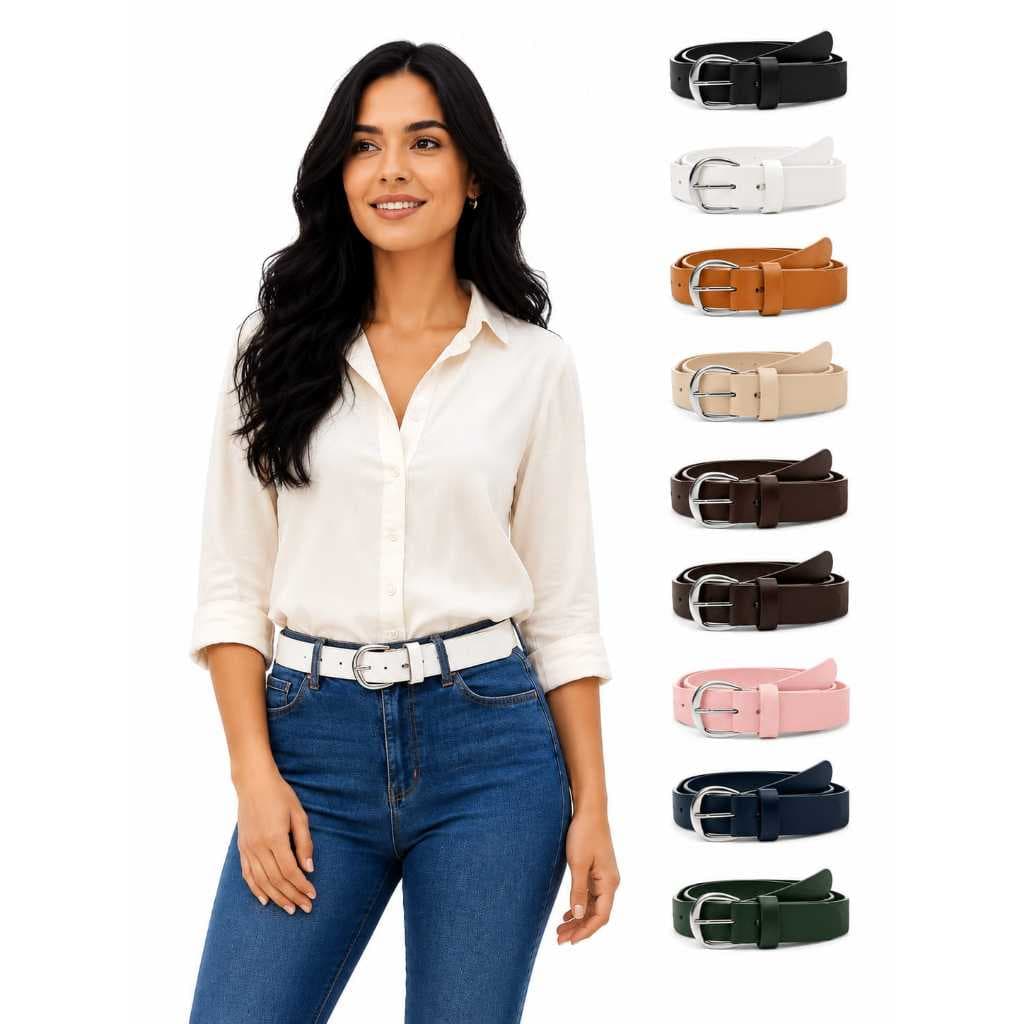 Kit 2 Cintos Femininos Da Moda Delicado Blogueira Usar Com Jeans Vestido Sofisticado Alfaiataria  - Barbára Prata