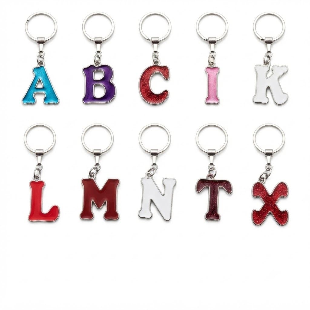 Chaveiro de Letras em Aço | Chaveiro Personalizado | Letra Inicial | Pingente para Chaves e Bolsas
