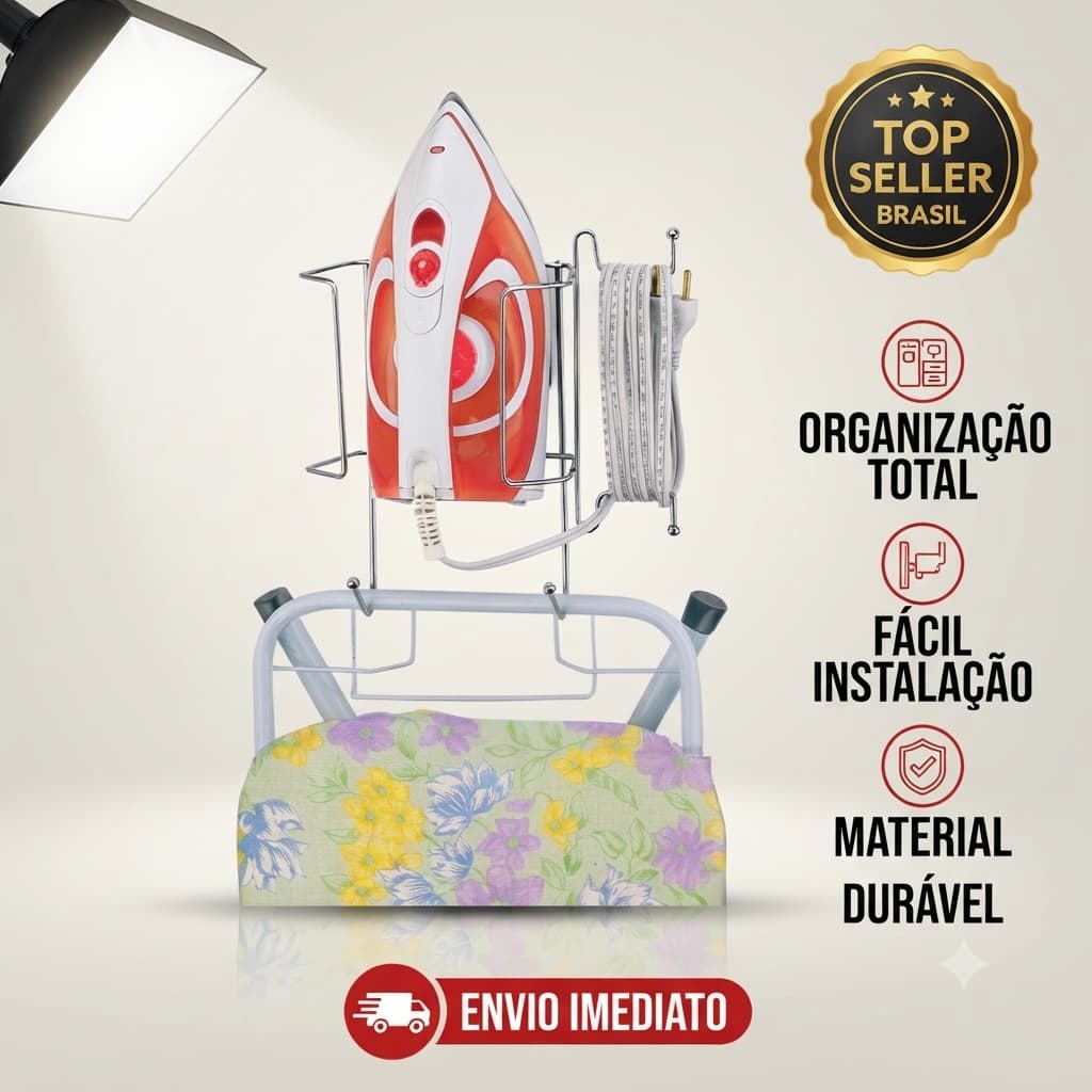 Suporte Para Ferro De Passar Roupa Arthi Porta Ferro Para Tábua De Passar Organizador De Lavanderia