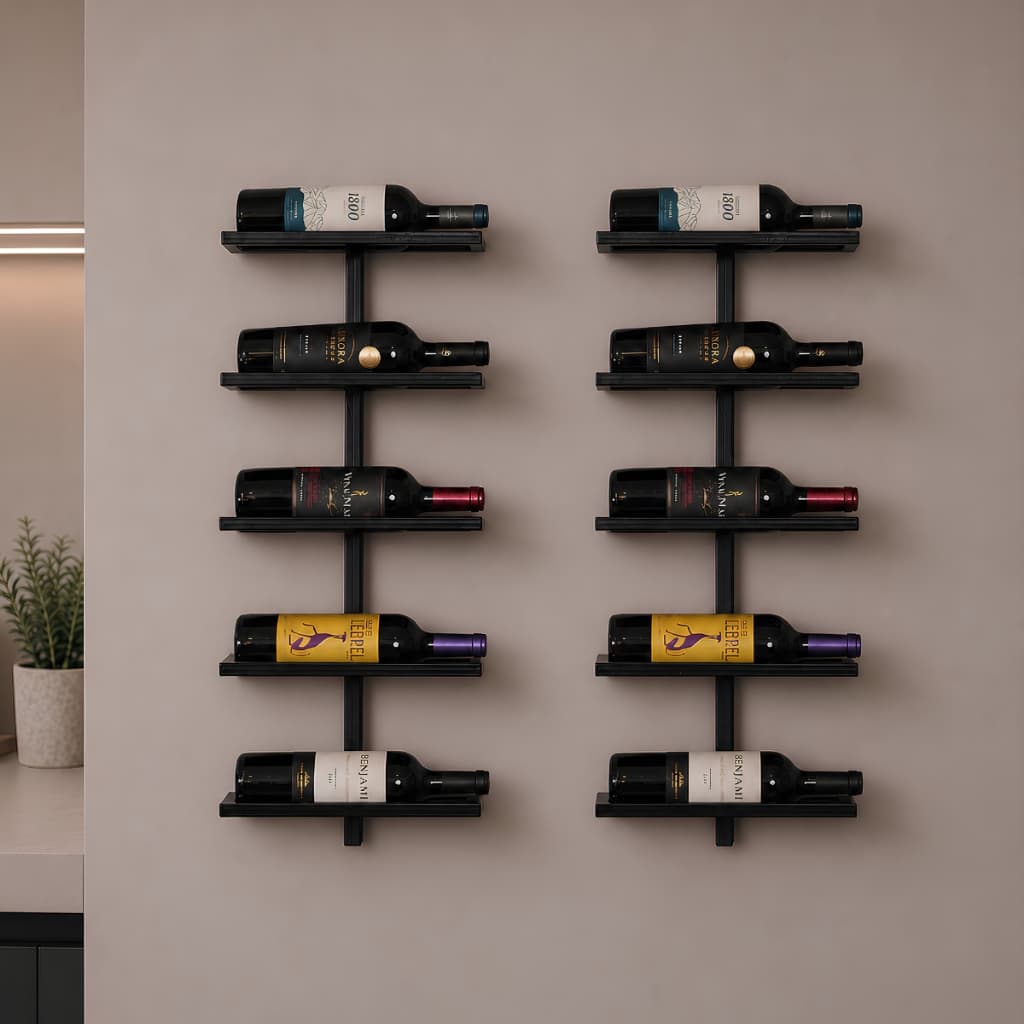 Adega Mini Bar Suportes de Parede Para 10 Garrafas com Kit Para Instalação