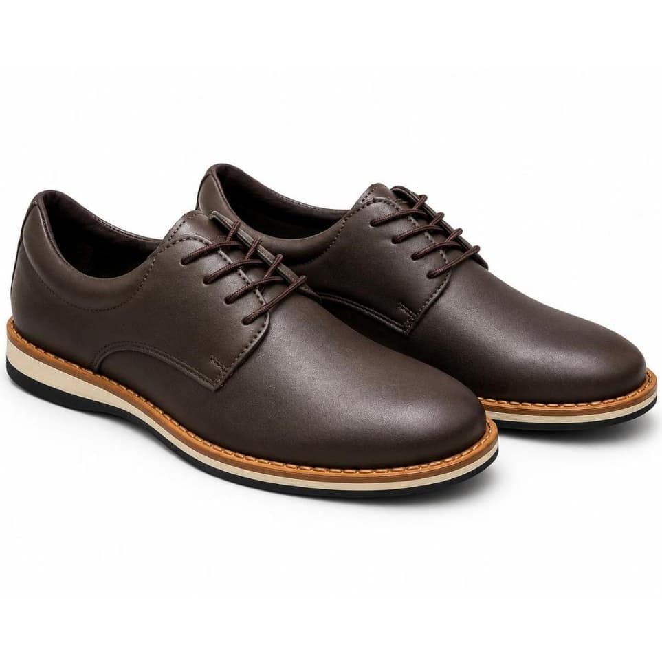 Sapato Oxford Social Masculino Couro Elegante Solado