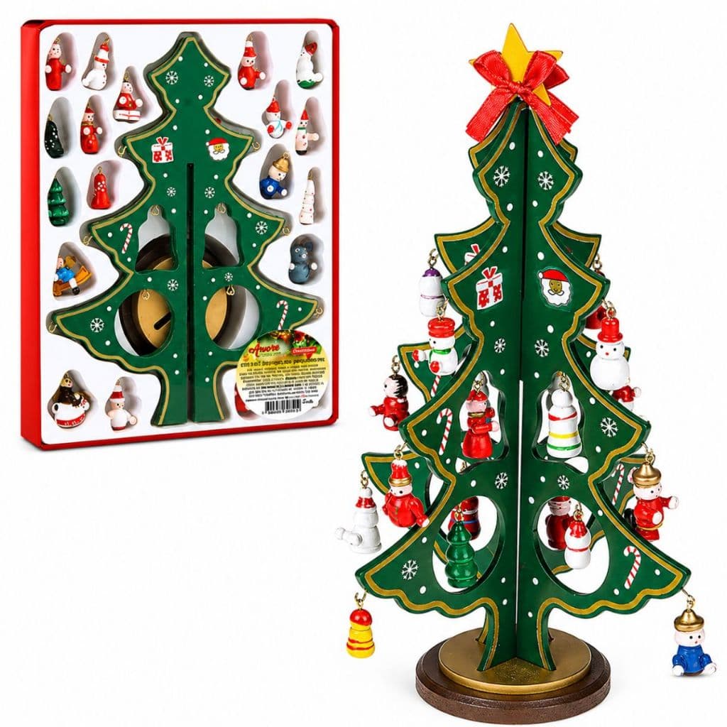 Árvore de Natal Enfeite Mesa Estante Natalino Pinheiro Decorativo Presente