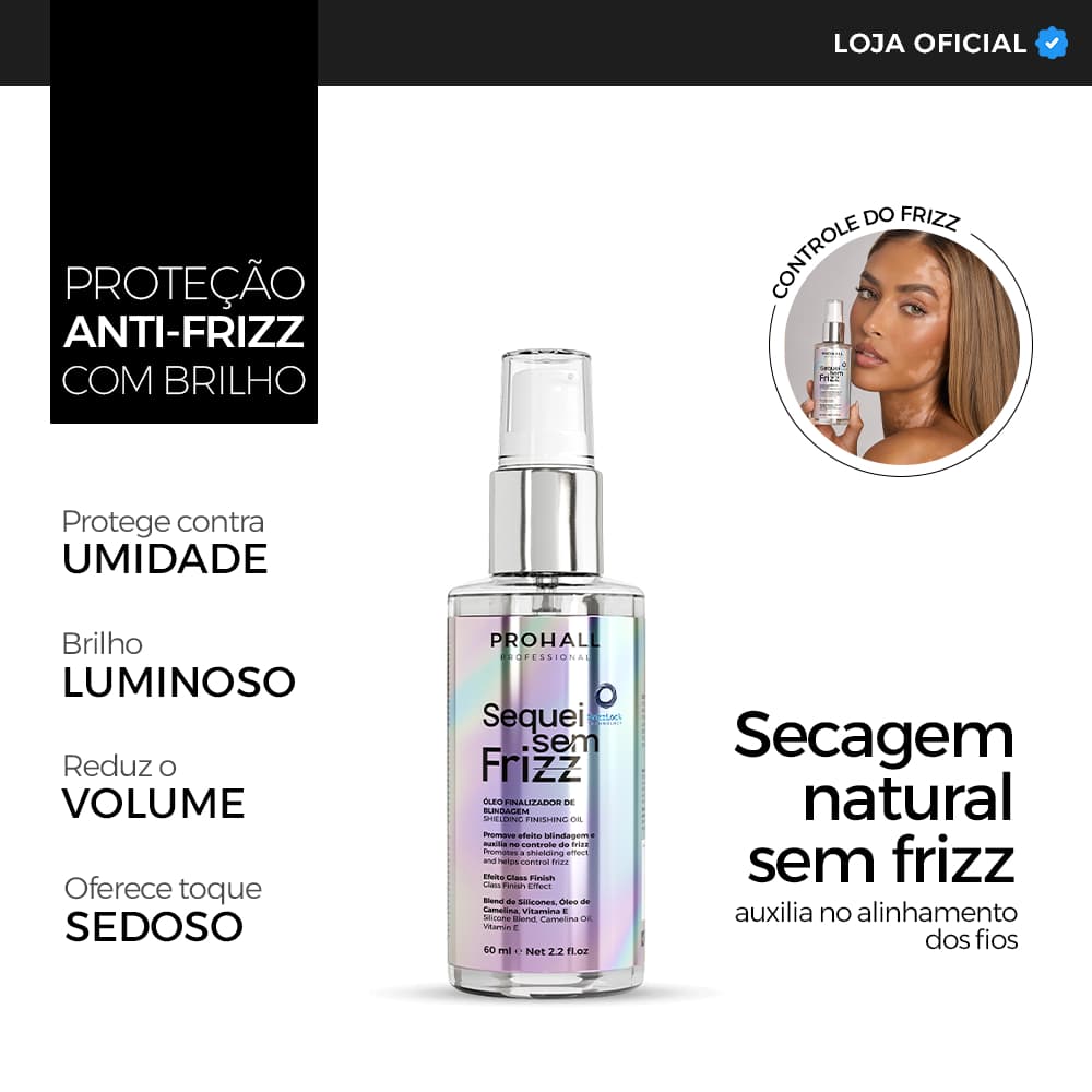 Óleo Finalizador de Blindagem Sequei Sem Frizz 60ml