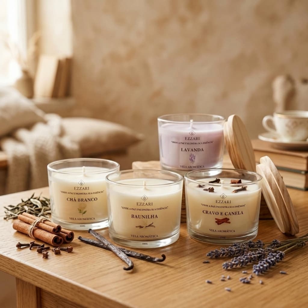 Vela Aromática KIT 2 Unidades Presente Artesanal Perfumada Decorativa Lembrancinha 150g